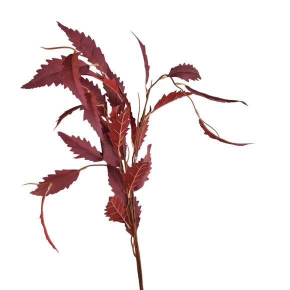 Artificial Burgundy Leaf Stem Bundle For Décor Arrangements Fall Floral Displays - Picture 14 of 16